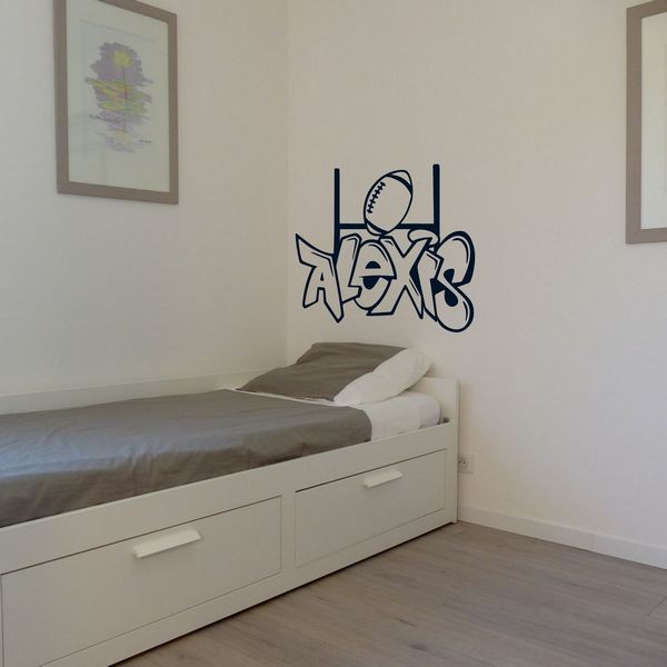 Exemple de stickers muraux: Alexis Graffiti Rugby